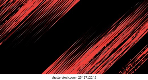 Fondo de efecto de textura Grunge. Angustiado áspero oscuro con textura abstracta. Negro aislado en rojo. Concepto de decoración de estilo vintage de elemento de Diseño gráfico para Anuncios, volante, tarjeta o cubierta de folleto