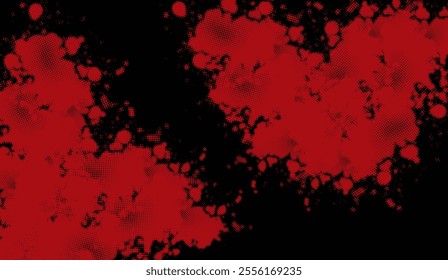 Grunge texture effect background. Distressed rough dark abstract textured. Black isolated on red. Graphic design element vintage style decoration concept for banners, flyer, card, or brochure cover