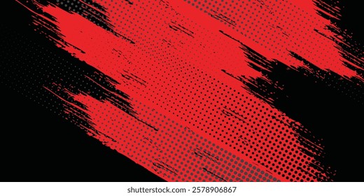 Grunge texture effect background. Distressed rough dark abstract textured. Black isolated on red. Graphic design element vintage style decoration concept grunge vector red black modern vector
