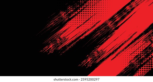 Grunge texture effect background. Distressed rough dark abstract textured. Black isolated on red. Graphic design element vintage style decoration concept grunge vector red black modern