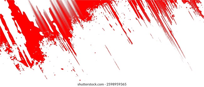 Grunge texture effect background. Distressed rough dark abstract textured. Black isolated on red. Graphic design element vintage style decoration concept for banners, flyer, card, or brochure cover