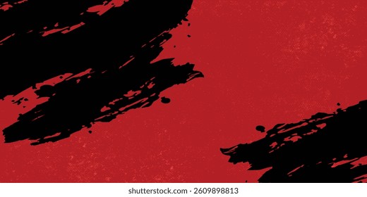 Grunge texture effect background. Distressed rough dark abstract textured. Red isolated on black.