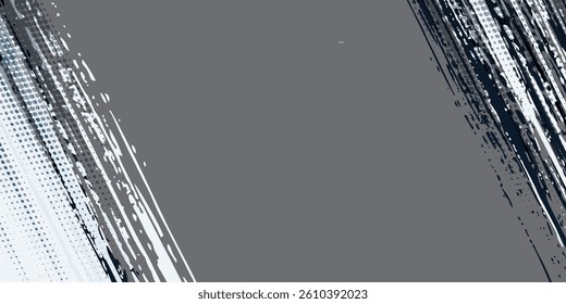 Grunge texture effect background. Distressed rough dark abstract textured. white isolated on gray. Graphic design element vintage style decoration concept