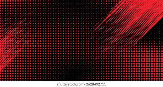 Fondo de efecto de textura Grunge. Angustiado áspero oscuro con textura abstracta. Negro aislado en rojo. Elemento de Diseño gráfico Vintage Style Sport Arts