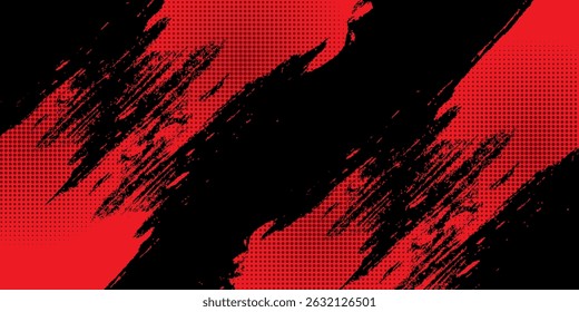 Grunge texture effect background. Distressed rough dark abstract textured. Black isolated on red. Graphic design element vintage style decoration concept grunge vector red black modern vector