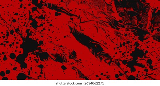 Fundo do efeito de textura do Grunge. Angustiado áspero escuro abstrato texturizado. Preto isolado em vermelho. Elemento de design gráfico estilo vintage decoração conceito grunge vetor vermelho preto moderno