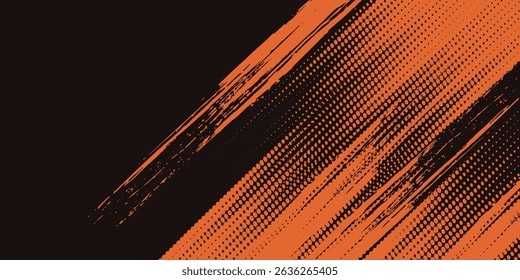 Grunge texture effect background. Distressed rough dark abstract textured. Black isolated on red. Graphic design element vintage style sport modern