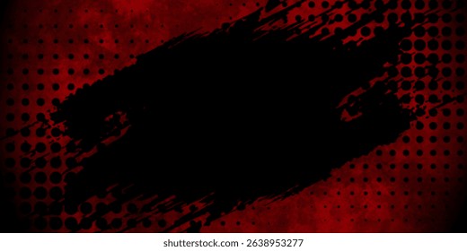 Grunge texture effect background. Distressed rough dark abstract textured. Black isolated on red. Graphic design element vintage style decoration concept for banners, flyer,  or brochure cover