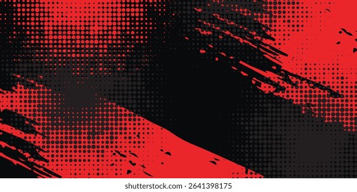 Grunge texture effect background. Distressed rough dark abstract textured. Black isolated on red. Graphic design element vintage style decoration concept grunge vector red black modern vector	