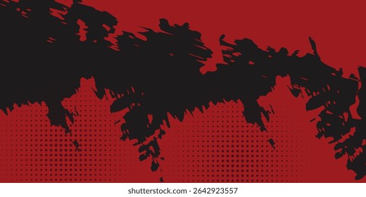 Fondo de efecto de textura Grunge. Angustiado áspero oscuro con textura abstracta. Negro aislado en rojo. Concepto de decoración de estilo vintage de elemento de Diseño gráfico para Anuncios, volante, tarjeta, moderno
