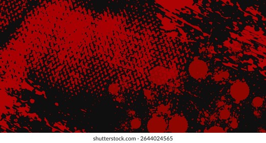 Grunge texture effect background. Distressed rough dark abstract textured. Black isolated on red.  modern abstract  good