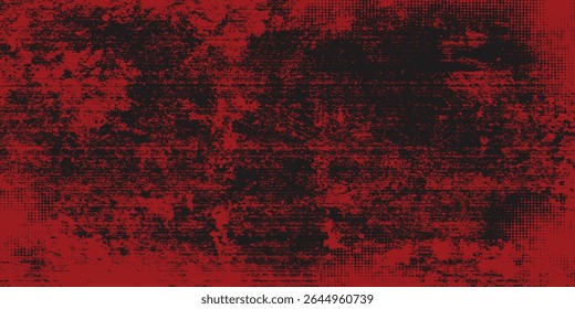 Grunge texture effect background. Distressed rough dark abstract textured. Black isolated on red. Graphic design element vintage style decoration concept for banners, flyer, card, modern