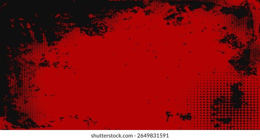 Fondo de efecto de textura Grunge. Angustiado áspero oscuro con textura abstracta. Negro aislado en rojo. Elemento de Diseño gráfico de estilo vintage concepto de decoración grunge Vector rojo negro 
Información importante