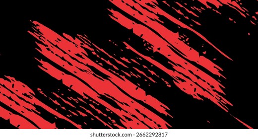 Fondo de efecto de textura Grunge. Angustiado áspero oscuro con textura abstracta. Negro aislado en rojo. Vector
