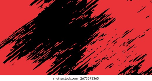 Fondo de efecto de textura Grunge. Angustiado áspero oscuro con textura abstracta. Negro aislado en rojo. diseño grunge de Vector eps10 