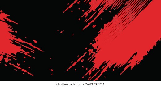 Grunge texture effect background. Distressed rough dark abstract textured. Black isolated on red. vector backgroun illustration eps10