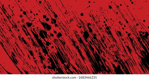 Grunge texture effect background. Distressed rough dark abstract textured. Black isolated on red. Graphic design element vintage style decoration concept for banners, flyer, card, or brochure cove
