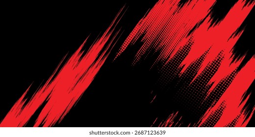 Fondo de efecto de textura Grunge. Angustiado áspero oscuro con textura abstracta. Negro aislado en rojo. 