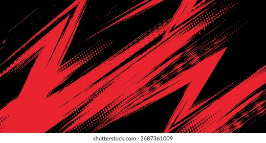 Fondo de efecto de textura Grunge. Angustiado áspero oscuro con textura abstracta. Negro aislado en rojo. Elemento de Diseño gráfico Concepto de decoración de estilo vintage Vector grunge rojo negro moderno