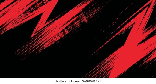 Fondo de efecto de textura Grunge. Angustiado áspero oscuro con textura abstracta. Negro aislado en rojo. Elemento de Diseño gráfico Concepto de decoración de estilo vintage Vector grunge rojo negro moderno