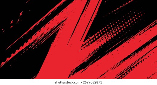 Fundo do efeito de textura do Grunge. Angustiado áspero escuro abstrato texturizado. Preto isolado em vermelho. Elemento de design gráfico estilo vintage decoração conceito grunge vetor vermelho preto moderno
