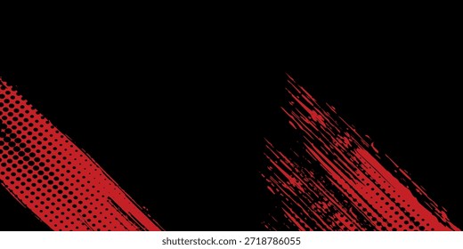 Fondo de efecto de textura Grunge. Angustiado áspero oscuro con textura abstracta. Negro aislado en rojo. Concepto de decoración de estilo vintage de elemento de Diseño gráfico para Anuncios, folleto, tarjeta o caleta de folleto