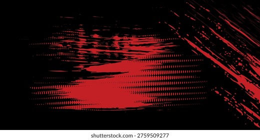 Grunge texture effect background. Distressed rough dark abstract textured. Black isolated on red. Graphic design element vintage style decoration concept for banners, flyer, card, or brochure cove