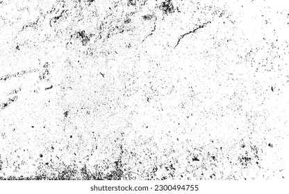 Efecto de textura gruesa. Sobrecarga perturbada texturada. Resumen monocromo vintage. Negro aislado sobre fondo blanco. Concepto de estilo de medio tono de elemento de diseño gráfico para banner, volante, afiche, etc