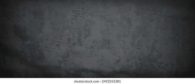 Grunge-Textur-Effekt. Distressed Overlay ist grob strukturiert auf dunklem Raum. Realistischer grauer Hintergrund. Grafikdesign-Element-Betonwand-Stil-Konzept für Banner, Flyer, Plakat, Broschüre, Abdeckung, etc