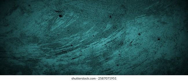 Grunge texture effect. Distressed overlay rough textured on dark space. Grainy green background. Graphic design element concrete wall style concept for web banner, flyer, poster, brochure, cover, etc