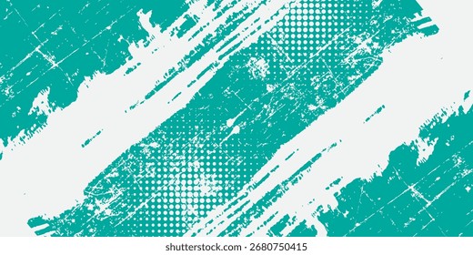 Grunge texture effect with rough, distressed overlay on a dark surface. Grainy green background resembling concrete wall style, perfect for banners, flyers, posters, brochures, covers, and more.
