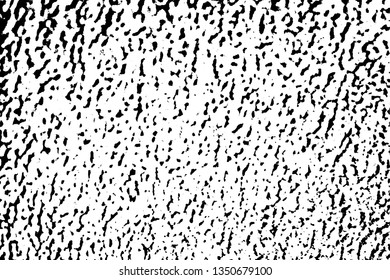 Grunge texture of fleece. Monochrome background of organic surface with spots, dots, noise and grit. Overlay template. Vector illustration