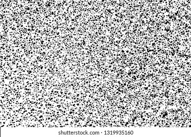 Grunge texture of foam rubber. Monochrome background noise, graininess and halftones. Overlay template to quickly create a grunge effect. Vector illustration