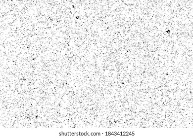 Grunge texture of the foam surface. Monochrome organic background with chaotic particles, spots, small noise and graininess. Overlay template. Vector illustration