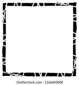 Grunge texture frame abstract isolated stock vector template