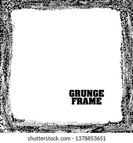 Grunge texture frame abstract isolated stock vector template
