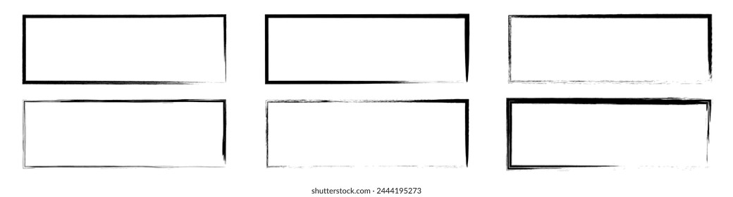 Grunge texture frame background set