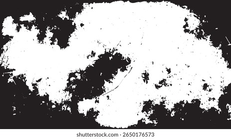 Quadro de textura Grunge com bordas angustiadas rachadas e sobreposição gasta no fundo branco