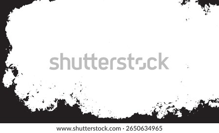 Grunge Texture Frame with Heavy Bottom Border and Blank Center for Overlay or Background Use