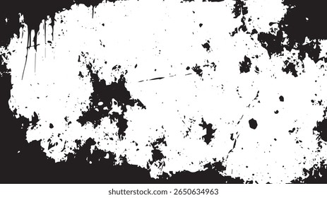 Grunge Texture Frame with Ink Drips and Distressed Border for Urban Photo Overlay