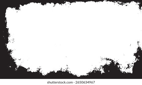 Grunge Texture Frame with Rough Edges and Grungy Border Overlay
