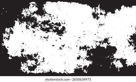 Quadro de textura Grunge com borda desgastada áspera e centro branco para efeitos de sobreposição vintage e angustiado