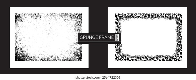 Grunge Texture Frame A Vector Set of Grunge Overlay Textures, Elevate your designs with this Vector Illustration