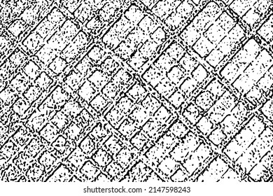 Textura gruesa de un entramado geométrico de cuadrados. Plantilla de superposición. Ilustración del vector
