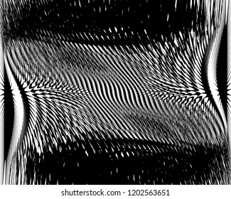 Grunge texture, glitch effect. Vector background with uneven shapes, lines, dust. Overlay Pattern Sample. Urban Modern Wallpaper. Monochrome Worn. Scuffed Background