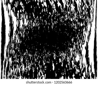 Grunge texture, glitch effect. Vector background with uneven shapes, lines, dust. Overlay Pattern Sample. Urban Modern Wallpaper. Monochrome Worn. Scuffed Background