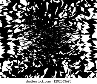 Grunge texture, glitch effect. Vector background with uneven shapes, lines, dust. Overlay Pattern Sample. Urban Modern Wallpaper. Monochrome Worn. Scuffed Background