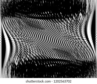 Grunge texture, glitch effect. Vector background with uneven shapes, lines, dust. Overlay Pattern Sample. Urban Modern Wallpaper. Monochrome Worn. Scuffed Background