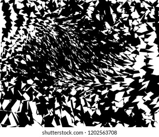 Grunge texture, glitch effect. Vector background with uneven shapes, lines, dust. Overlay Pattern Sample. Urban Modern Wallpaper. Monochrome Worn. Scuffed Background