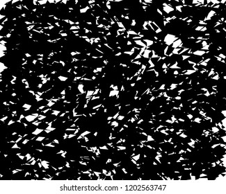 Grunge texture, glitch effect. Vector background with uneven shapes, lines, dust. Overlay Pattern Sample. Urban Modern Wallpaper. Monochrome Worn. Scuffed Background